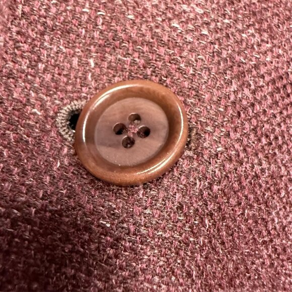 Samuelsohn Wool Linen Silk Blazer Unstructured Sport Coat Current Burgundy 46 R - Picture 4 of 11